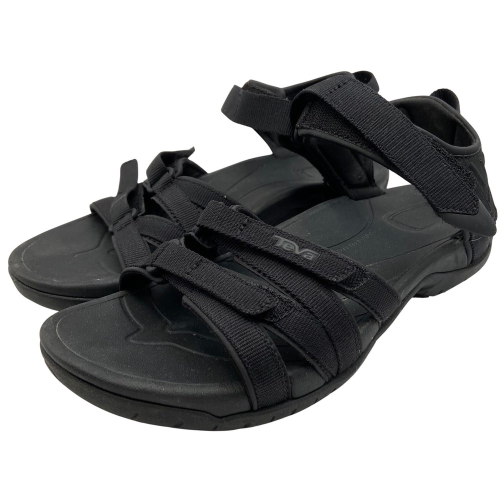 Teva Women Tirra Sport Sandals Gorpcore Hiking Strappy Black Size 7 EU 38